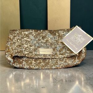 Victoria’s Secret Sequin Clutch Dream Angels Heavenly Gold Evening Bag